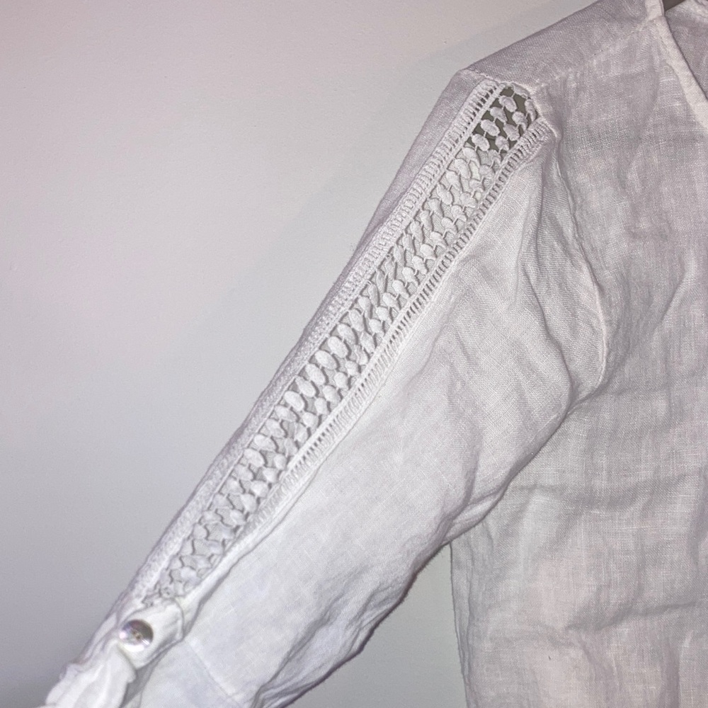 White Linen Women's Top - Picture 5 of 8